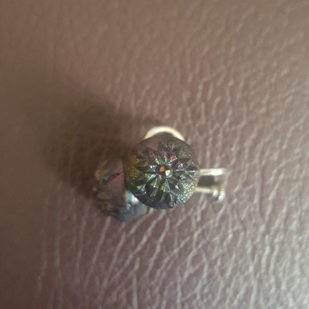 Vintage silver screw back earrings